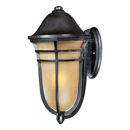 Maxim One Light Artesian Bronze Mocha Cloud Glass Wall Lantern 40104MCAT
